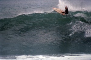 Chuck Sept 1995 surfing Hurricane Louis Newport, RI 