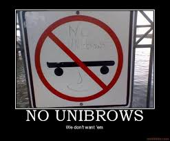 no unibrows sign!