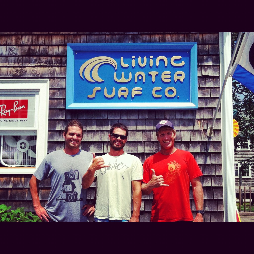 Will K- Mike K- Chuck B- with Living Water's new sign. Thank you Mike Kinnaane!!!!!!