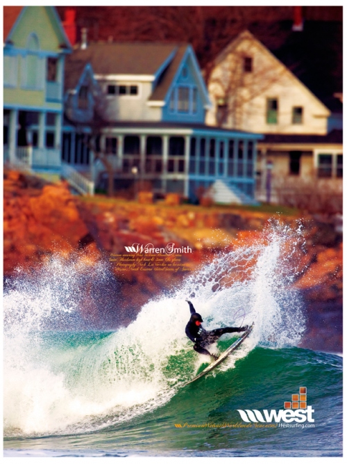 West wetsuit ad - shot in Maine by Nick Leveccia