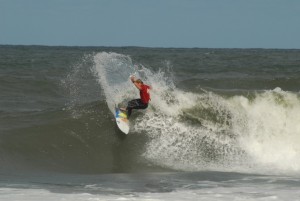 Chuck Barend slashing in North Carolina in his WEST wetsuit!