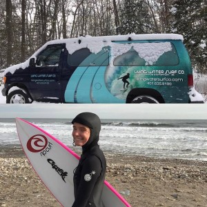 Winter is here and Maria is staying tropical in her new Rip Curl Hooded wetsuit!